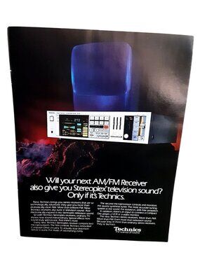1984 Technics AM FM Receiver Print Ad Vintage Stereo StereoPlex Audio